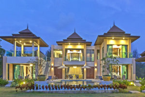 Premium 3-Bedroom Villa with Private Pool Night View